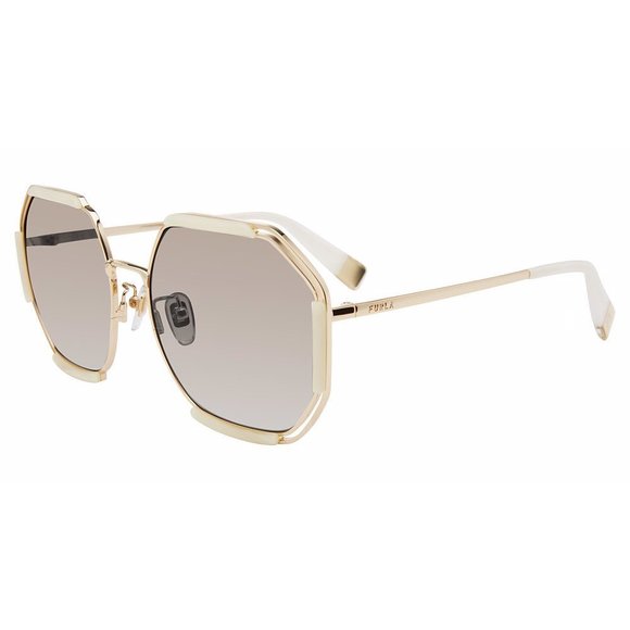 FURLA SUN SFU785 Sunglasses SHINY-ROSE-GOLD-300Y 61mm